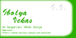 ibolya vekas business card